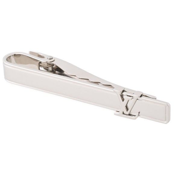 LOUIS VUITTON Jewelry - LOUIS VUITTON Tie Clip Pan Scravate LV Initial M61981 Metal Silver S-155919